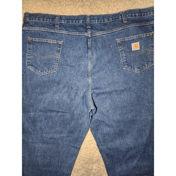 Carhartt Relaxed Fit Denim Work Jeans Men’s 46x30 Blue Heavy Duty RN 51374 - Picture 8 of 8